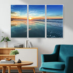 Blue Sky and Beach Wall Art Canvas Print
