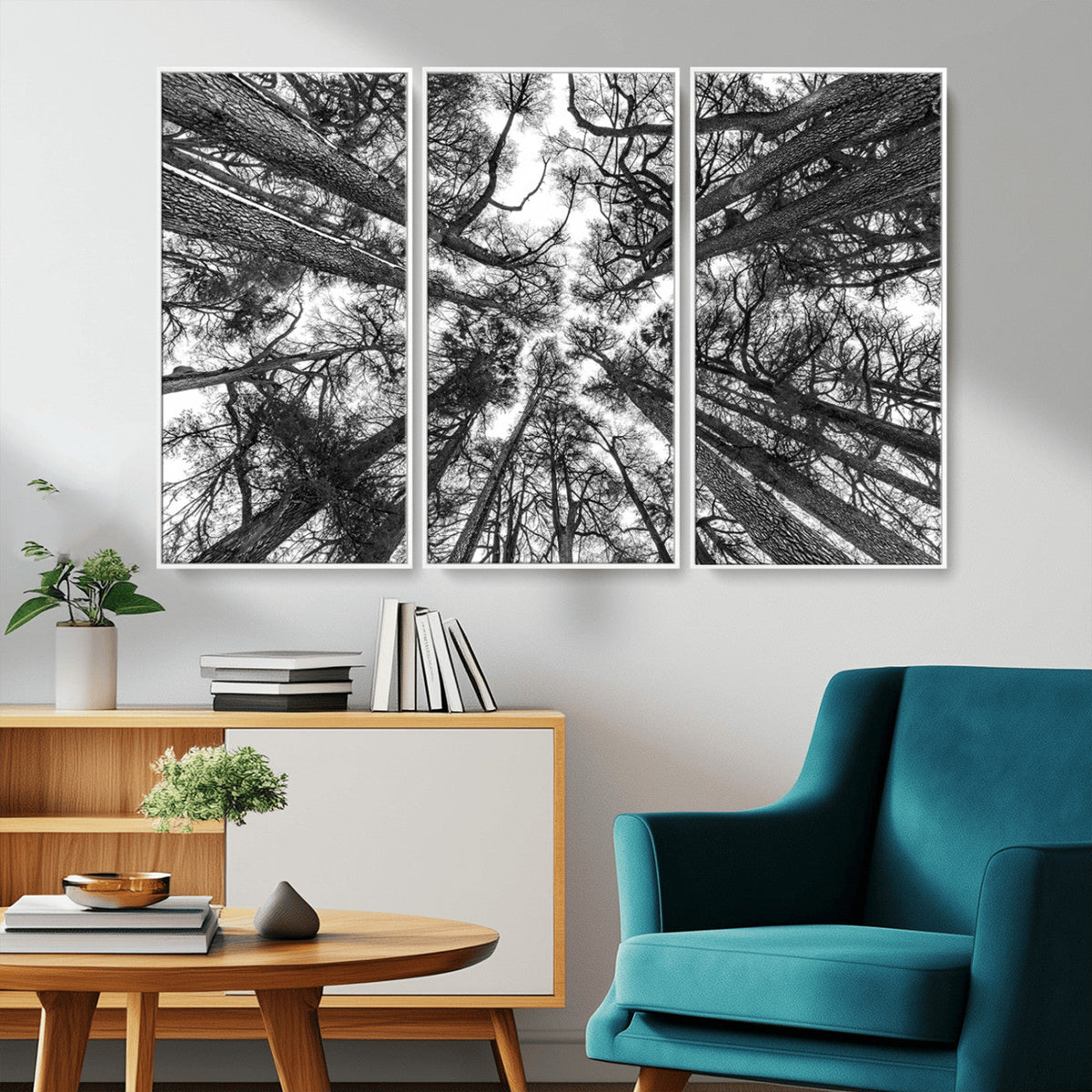 Trees Contemporary Art Canvas Print