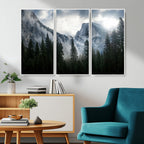 Wall Art Foggy Forest Landscape Canvas Print