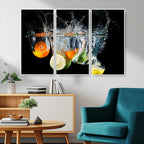 Kitchen Wall Art, Kitchen Fruits Art Canvas Print