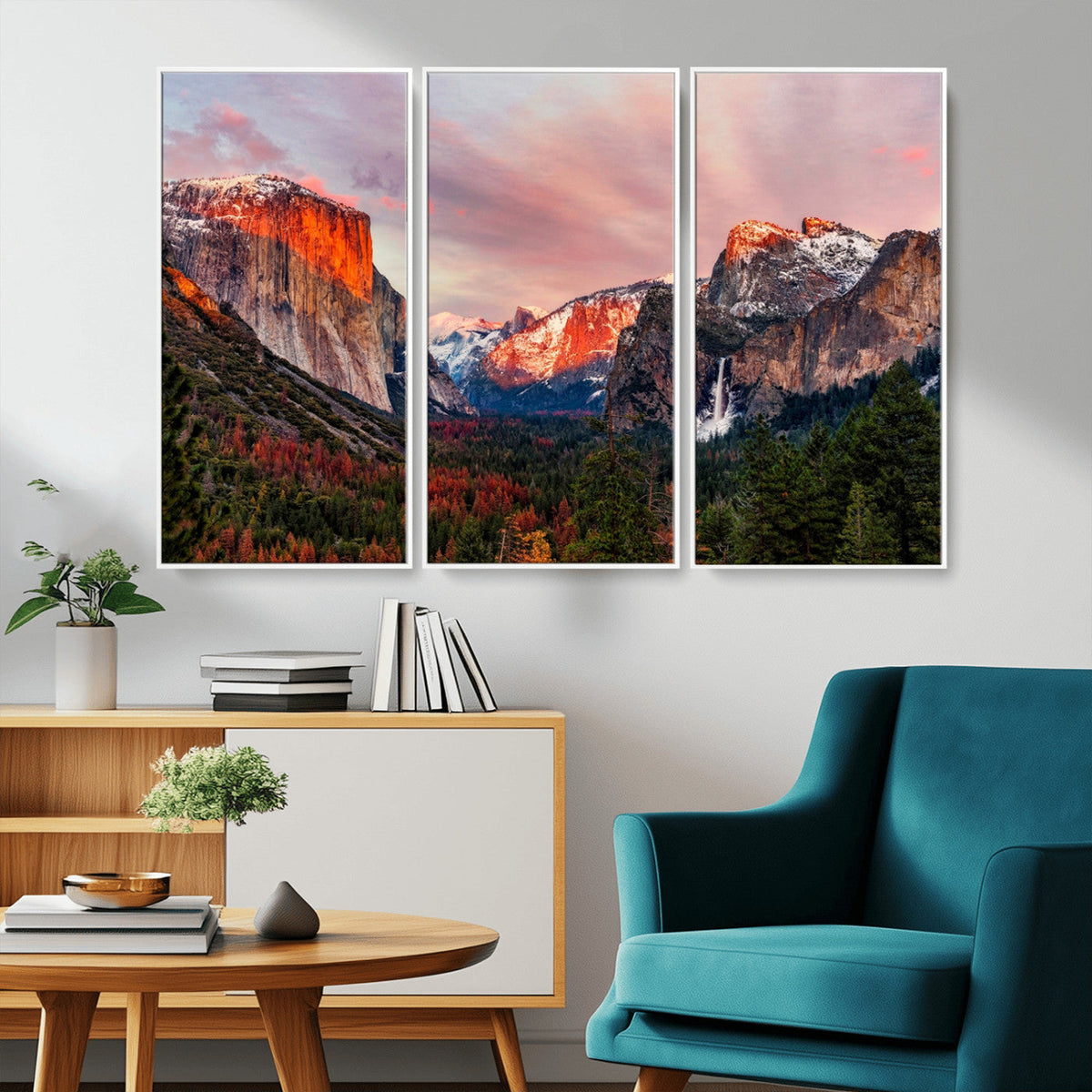 Yosemite Half Dome Wall Art Canvas Print El Capitan