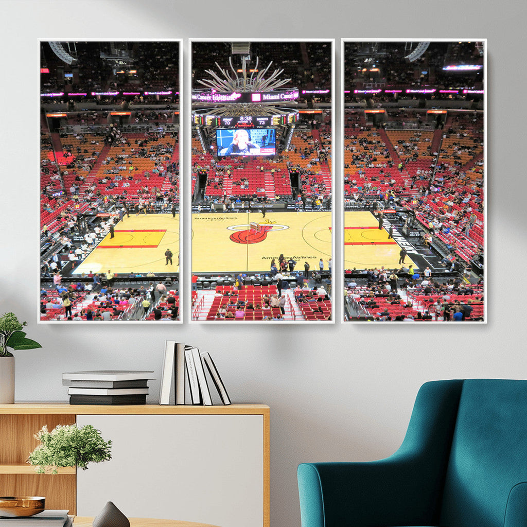 Miami Heat Basketball Team Print Wall Art, Kaseya Center