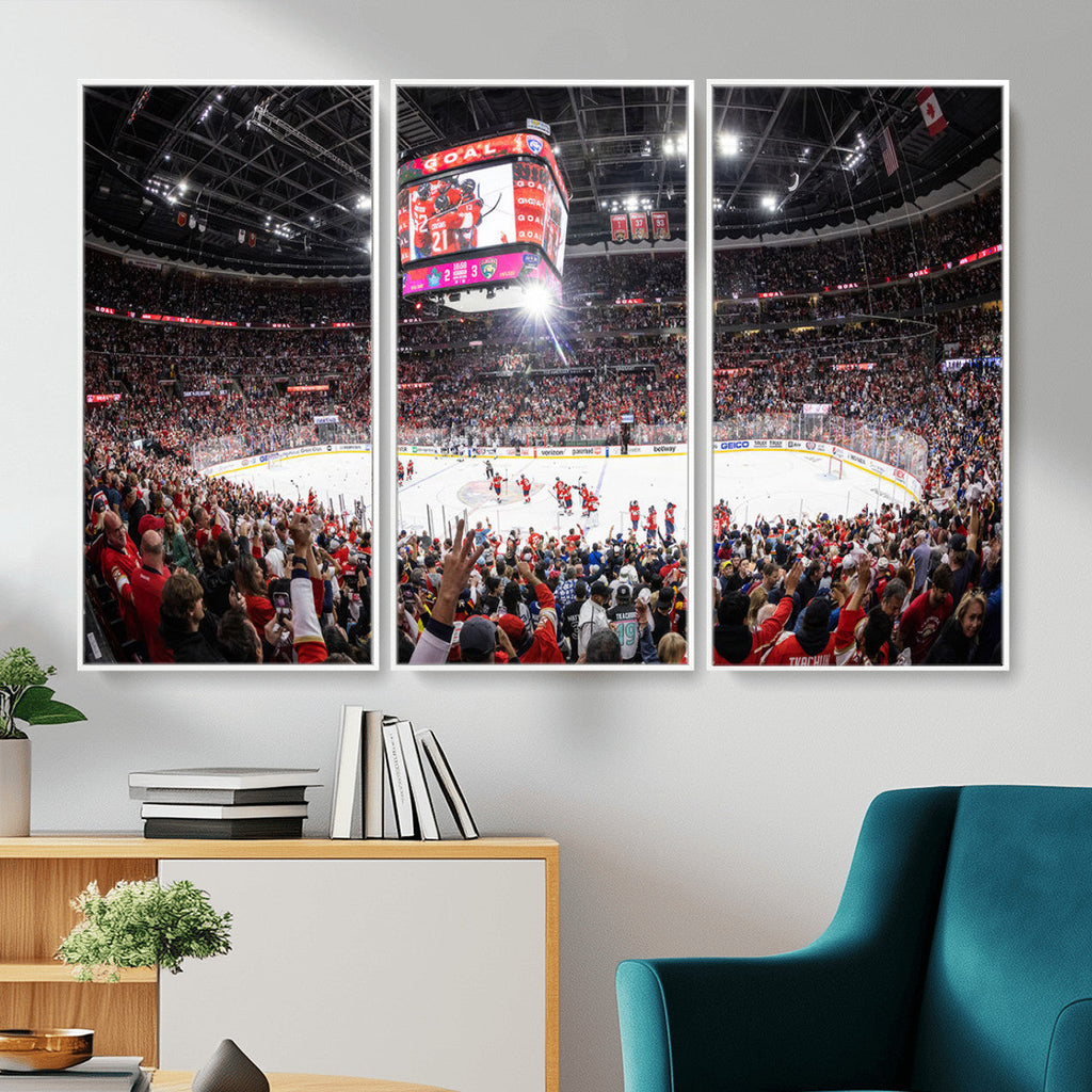 Amerant Bank Arena Wall Art Canvas Print, Hockey Arena