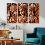 Indian Woman Statue Wall Art Canvas Print