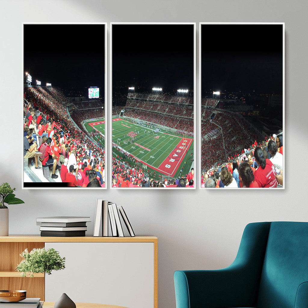 Houston Cougars Football Team Print, Houston TDECU Stadium