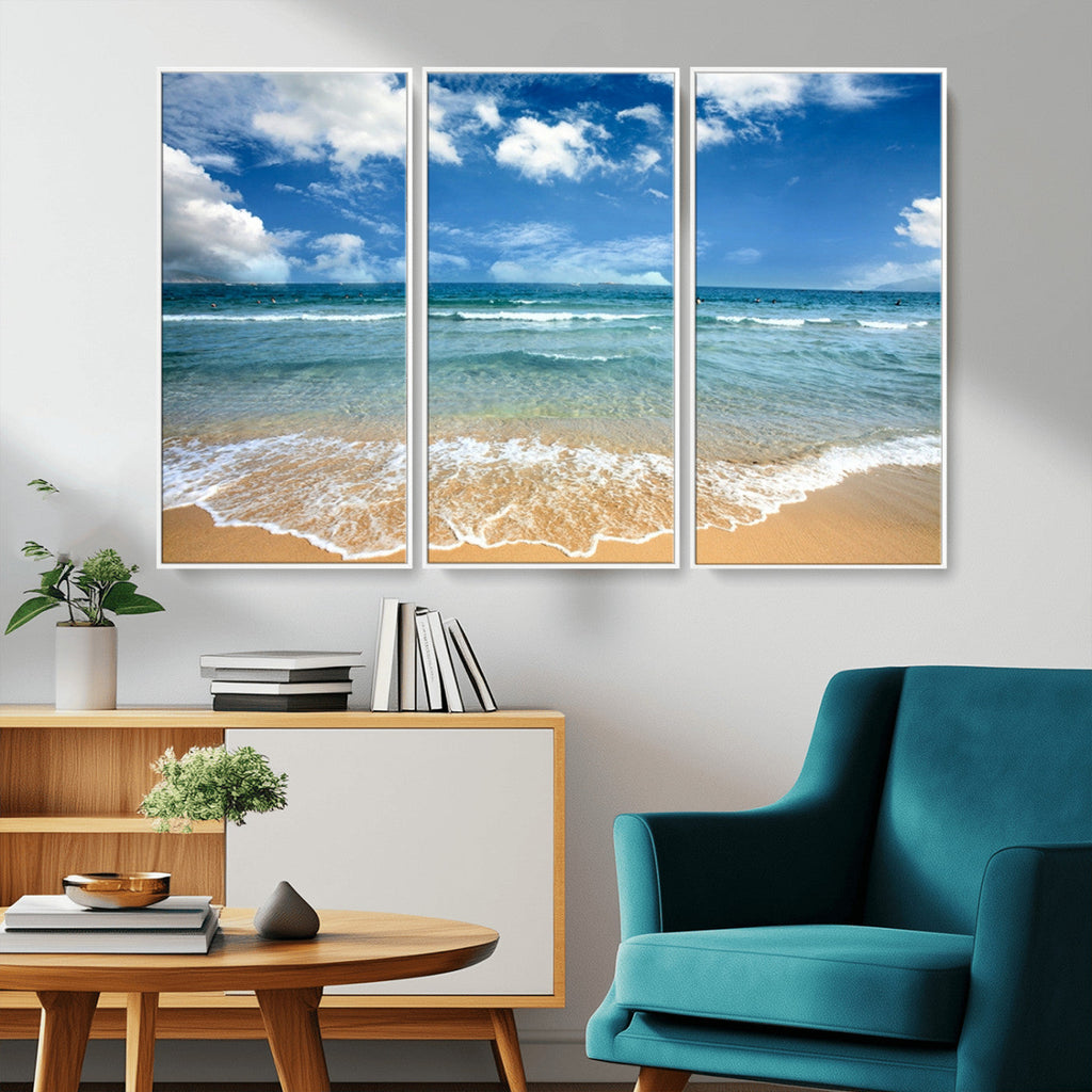 Sea View From the Beach Canvas Print