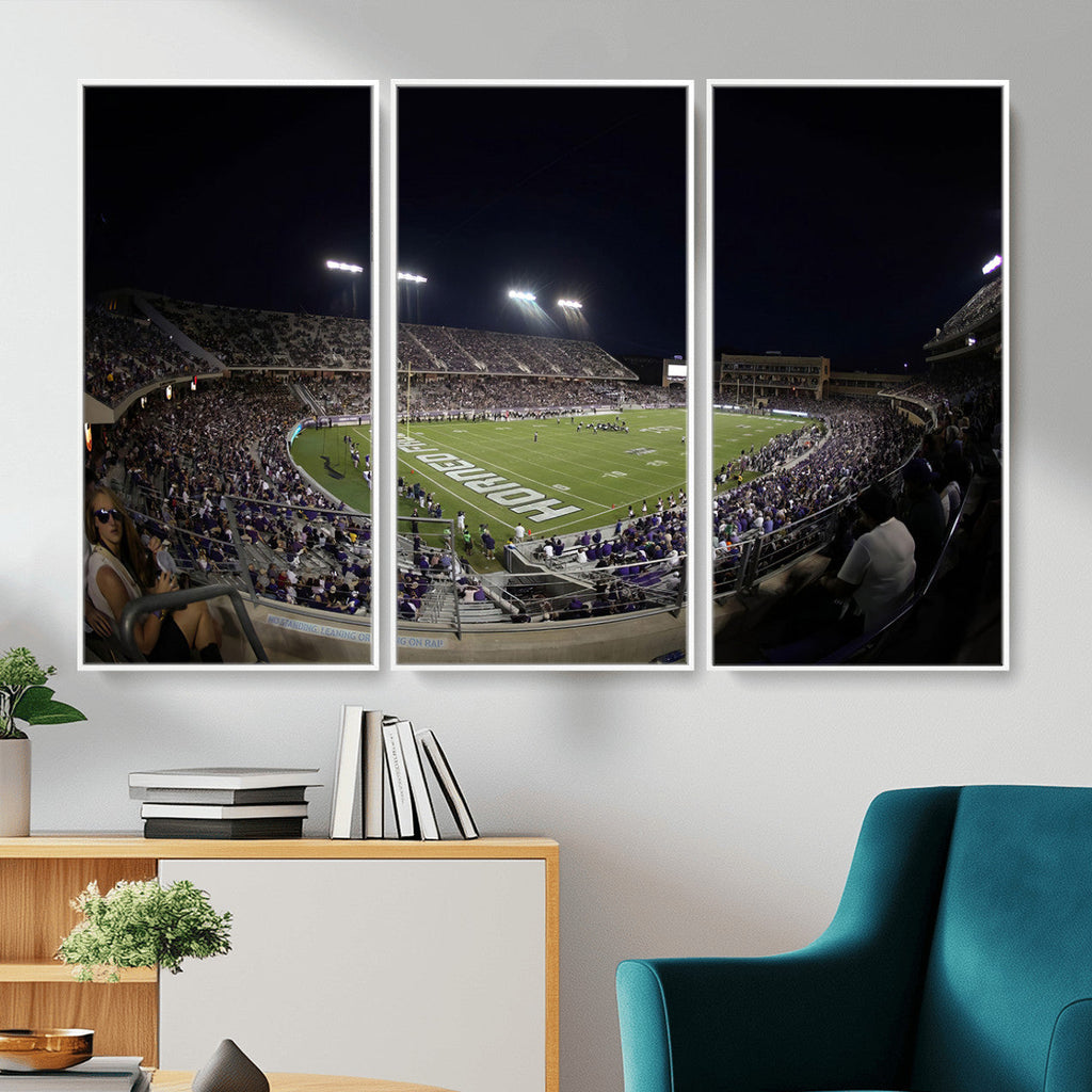 TCU Horned Frogs Football Team Print, Fort Worth Amon G. Carter Stadium