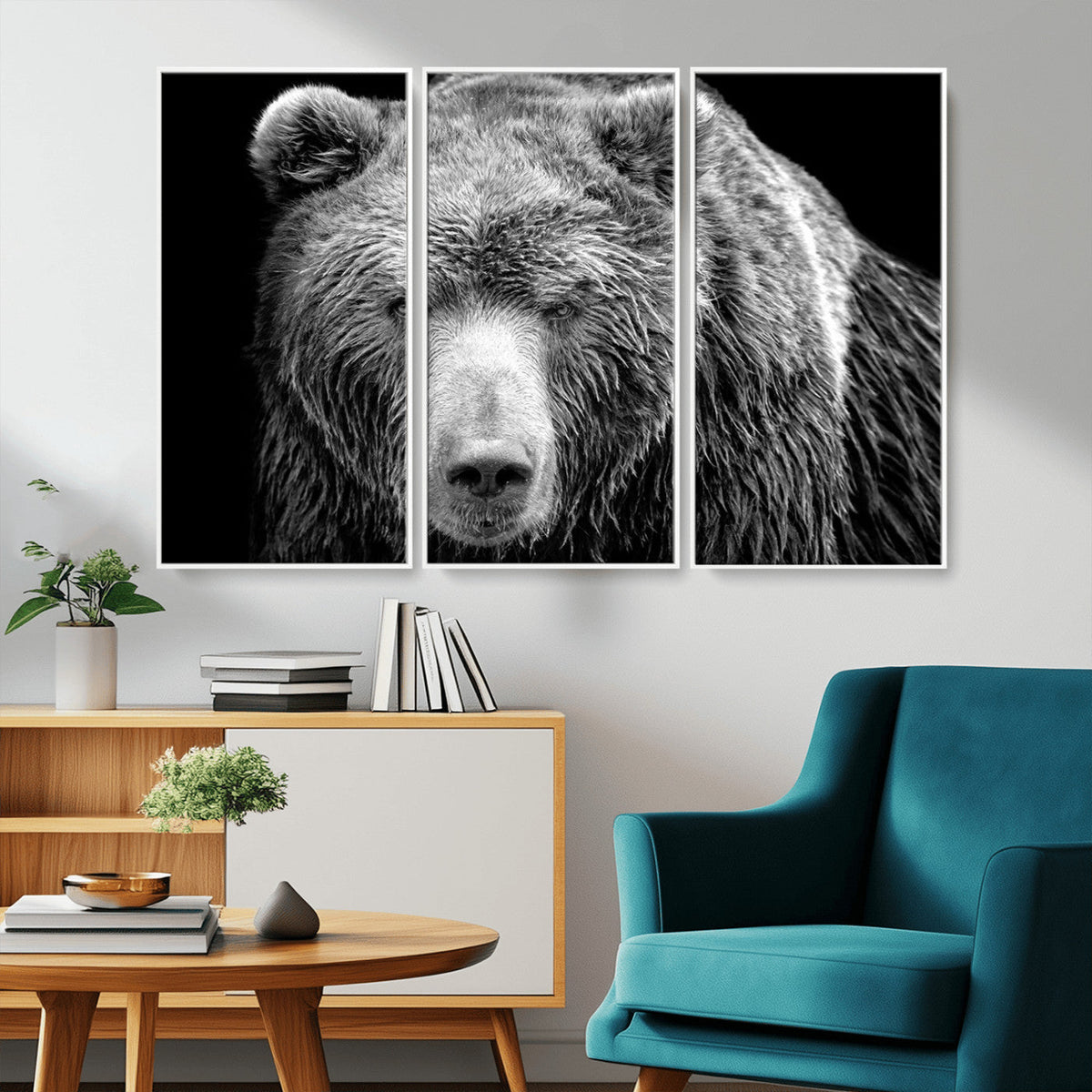 399 Grizzly Bear Canvas Print, Ready to Hang Wall Art