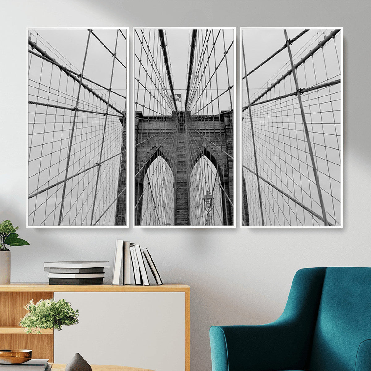 Large Brooklyn Bridge Wall Art Canvas Print