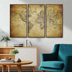 Push Pin World Map Canvas Print | Travel Tracker Wall Art
