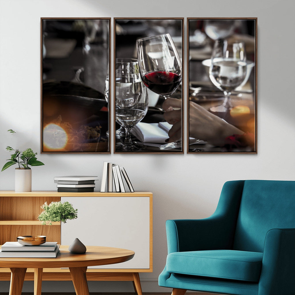 Red Wine and Glass Canvas Print