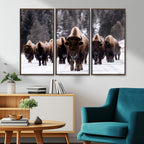 Bison Wall Art Canvas Print, Bison Herd Canvas Wall Art