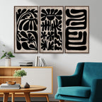 Canvas Print Wall Art Abstract Art Boho, Framed Boho Art