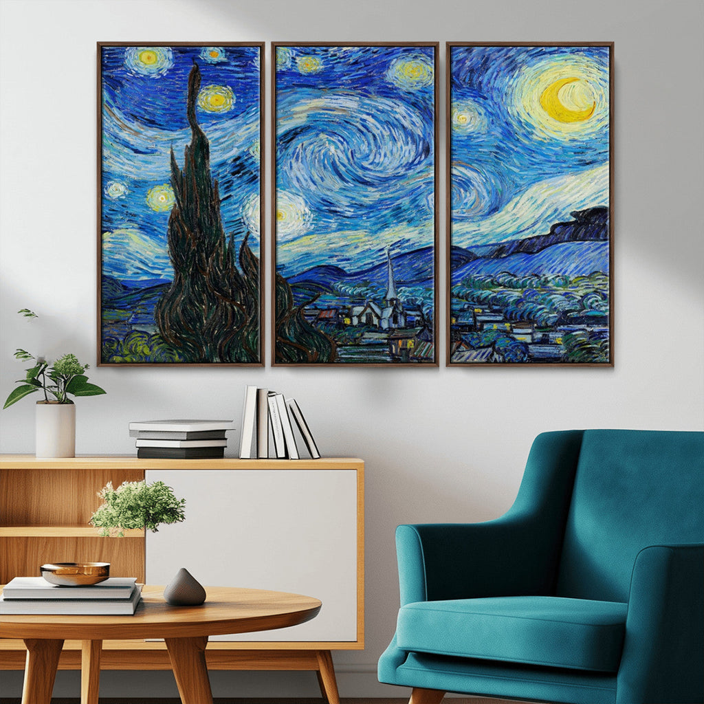 Vincent Van Gogh The Starry Night Abstract Wall Art Canvas Print