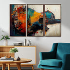 Abstract Guitar Wall Art Canvas | Vibrant Music-Inspired Art for Living Room or Studio