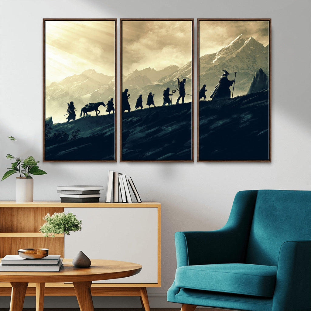 Fellowship Journey Wall Art | Fantasy Adventure Canvas Print