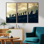 Fellowship Journey Wall Art | Fantasy Adventure Canvas Print