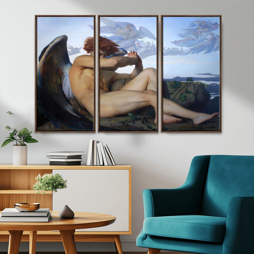 Fallen Angel Wall Art Canvas Print, Alexandre Cabanel Classic Art Reproduction