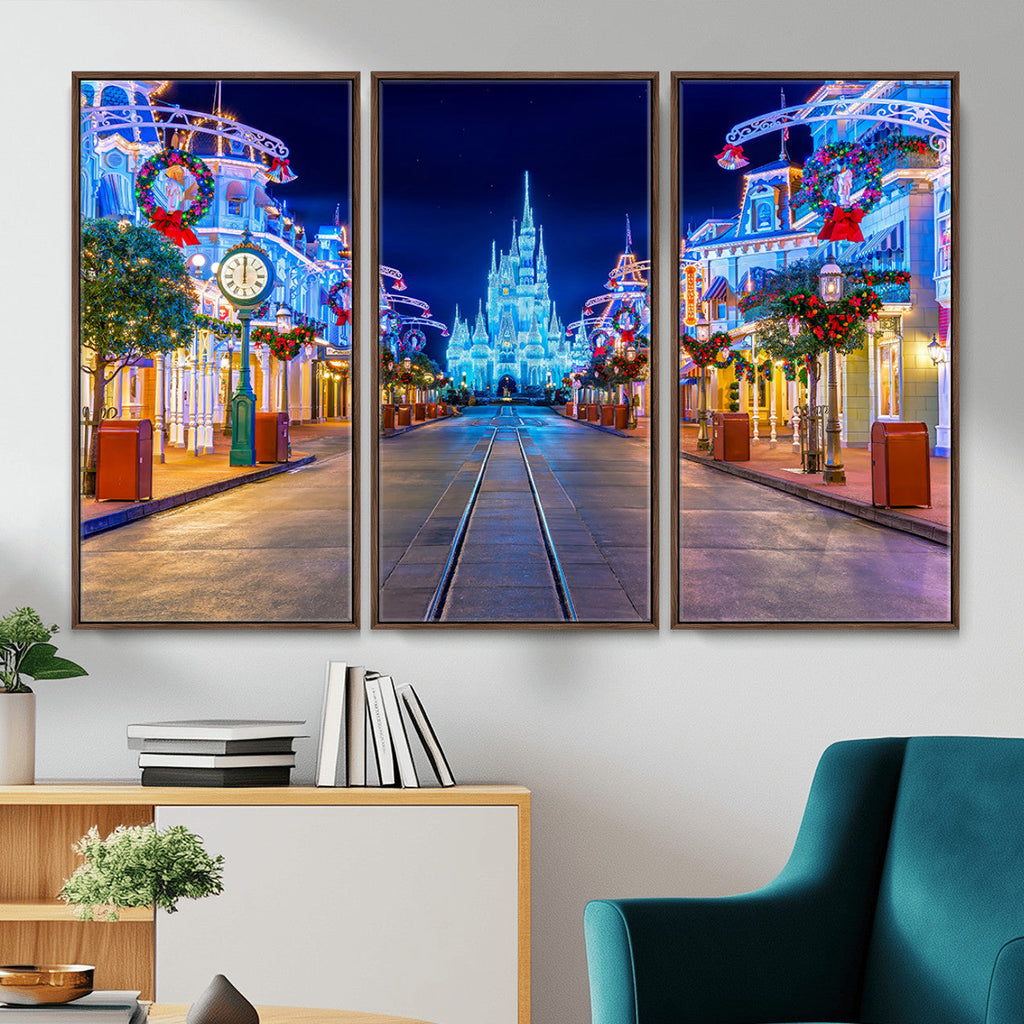 Disney Castle Wall Art | Large Magic Kingdom Canvas Artwork