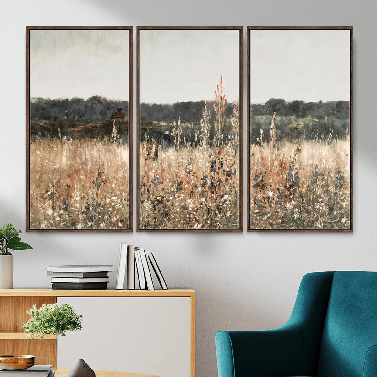 Rustic Field Landscape Wall Art Print, Giclee Canvas Wall Art