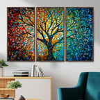 Yggdrasil Tree of Life Wall Art Print | Mosaic Style Canvas Wall Art