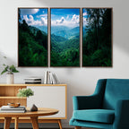 Tropical Jungle Wall Art Canvas Print | Framed Lush Valley