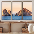 El Arco Wall Art Canvas Print, Framed Cabo San Lucas Ocean Arch Coastal Art