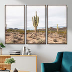 Saguaro Cactus Wall Art | Framed Desert Canvas Artwork
