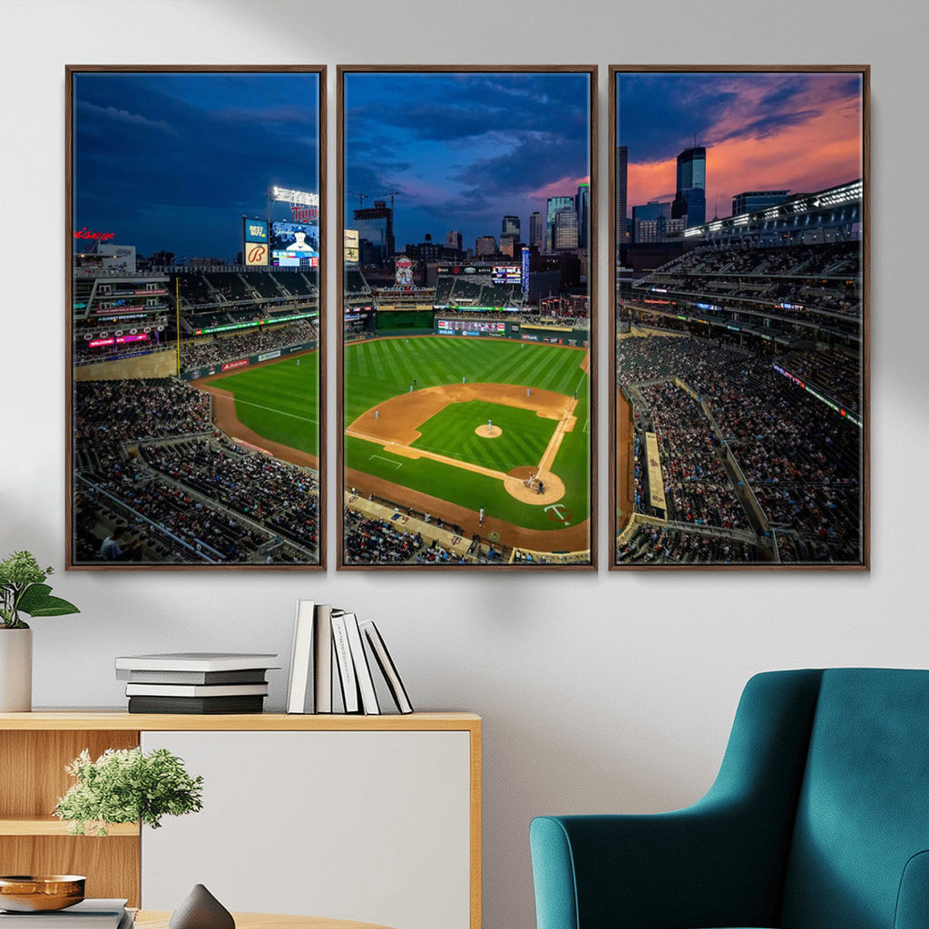 Target Field Wall Art Canvas Print, Baseball Stadium