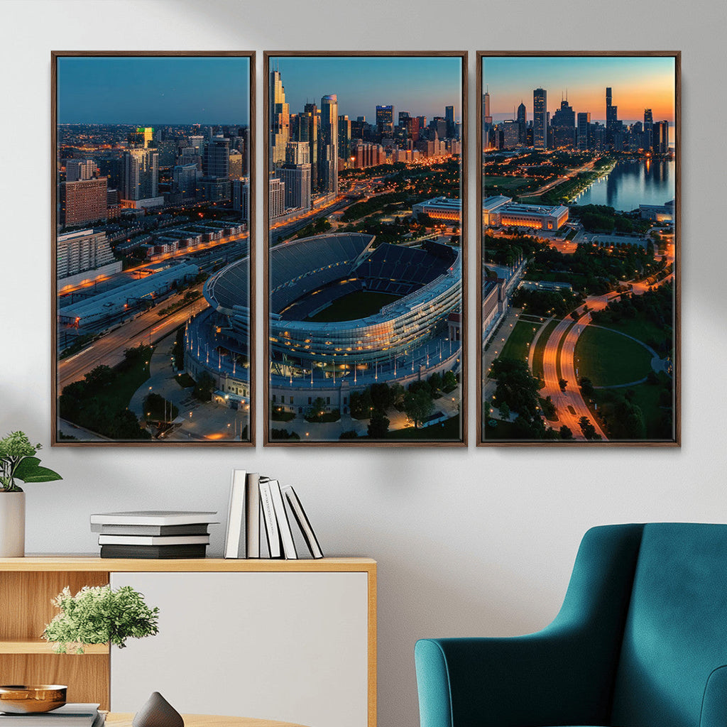 Chicago Bears Soldiers Field Wall Art Canvas Print
