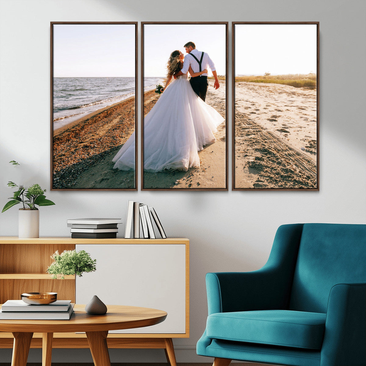 Personalized Custom Photo Wall Art Canvas Print, Unique Picture Design 3 Panel Set