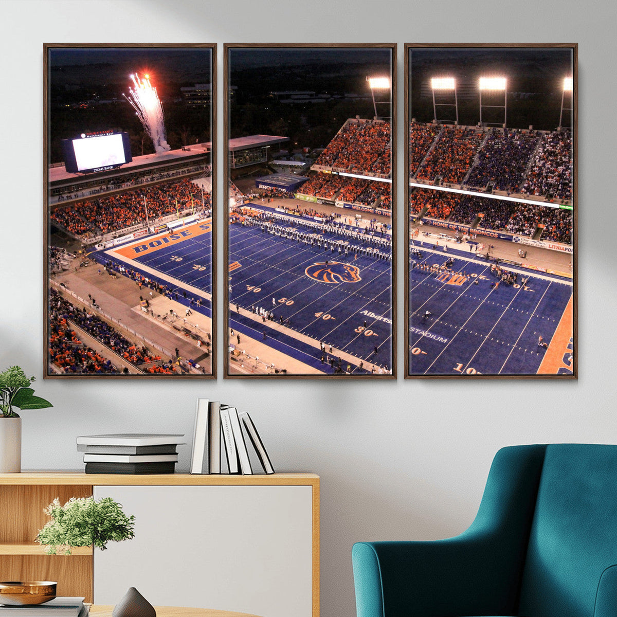 Boise State Broncos Albertsons Stadium Wall Art Canvas Print