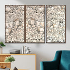 Abstract Bison Wall Art Canvas Print, Abstract Animal Art for Cabin Decor