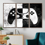 Abstract Gaming Controller Wall Art Canvas Print
