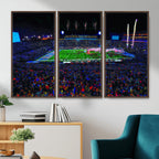 Ole Miss Rebels Vaught Hemingway Stadium Wall Art Canvas Print