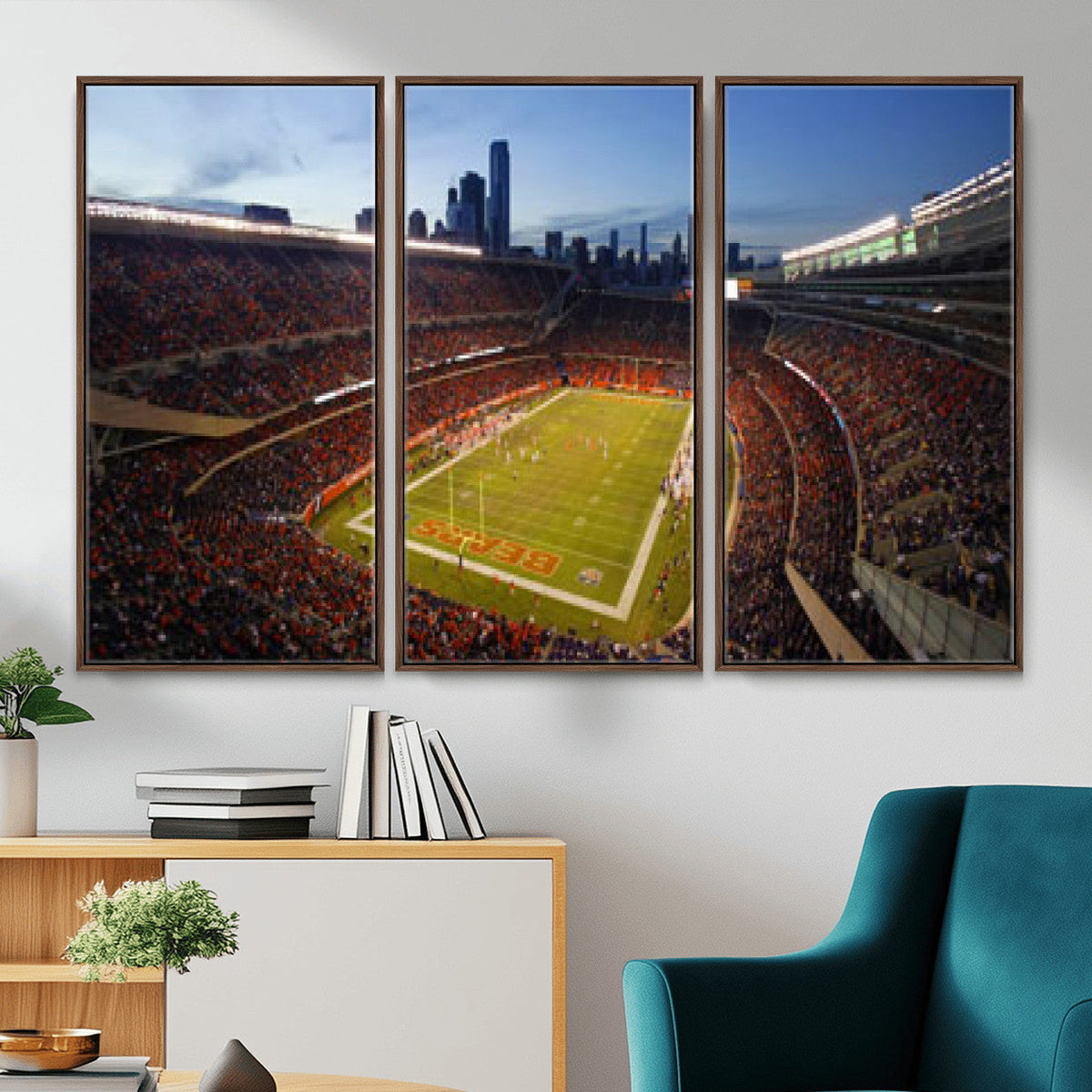 Chicago Bears Soldier Field Canvas Wall Art, NFL Stadium Panorama