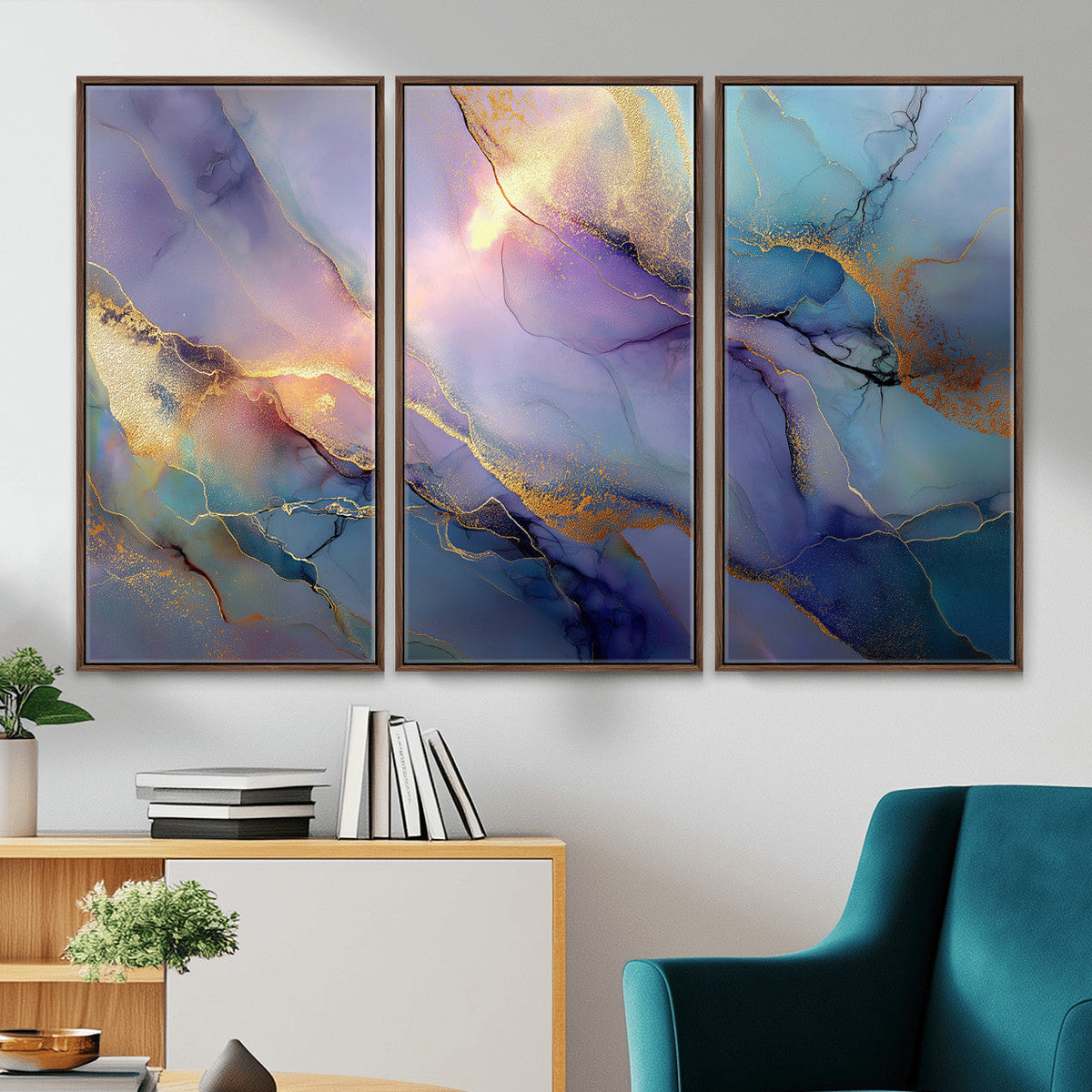 Colorful Abstract Canvas Wall Art Print, Vibrant Popup Color Art Print