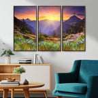 Mountain and Spring Wall Art Canvas Print