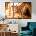 Buddha Statue Hands Wall Art Canvas Print