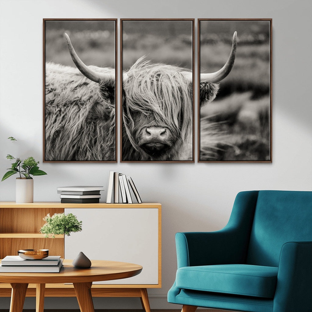 Cow Focus Canvas Wall Art Print