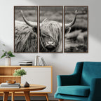 Cow Focus Canvas Wall Art Print