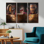 Wine and Barrels Wall Art Canvas Print