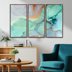Colorful Marble Fluid Effect Canvas Wall Art Print
