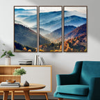 Mountains Forest Autumn Wall Art Canvas Print