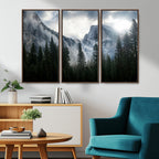 Wall Art Foggy Forest Landscape Canvas Print