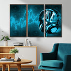 Music and Microphone Wall Art Canvas Print