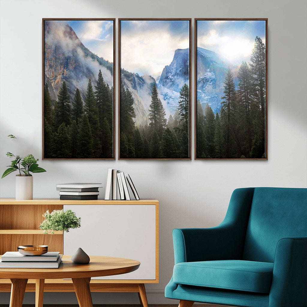 Half Dome Yosemite California Wall Art Canvas Print El Capitan