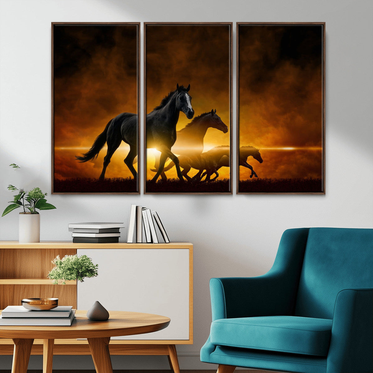 Horse Wall Art Canvas Print, Multi Panel Animal Canvas Print
