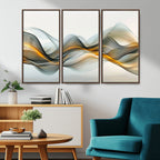 Abstract Wave Canvas Wall Art | Fluid Contemporary Elegance in Motion