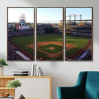 Colorado Rockies Coors Field Wall Art Canvas Print, MLB Baseball Stadium